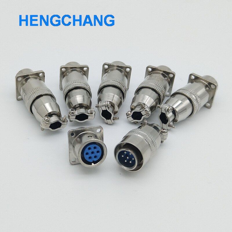 12mm XS12 With flange push pull self-locking fast aviation connector Square mount 1set