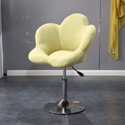 Chaise de chambre à coucher pour balcon, simple et mignon, tabouret à soulever avec disque amovible: green - linen B