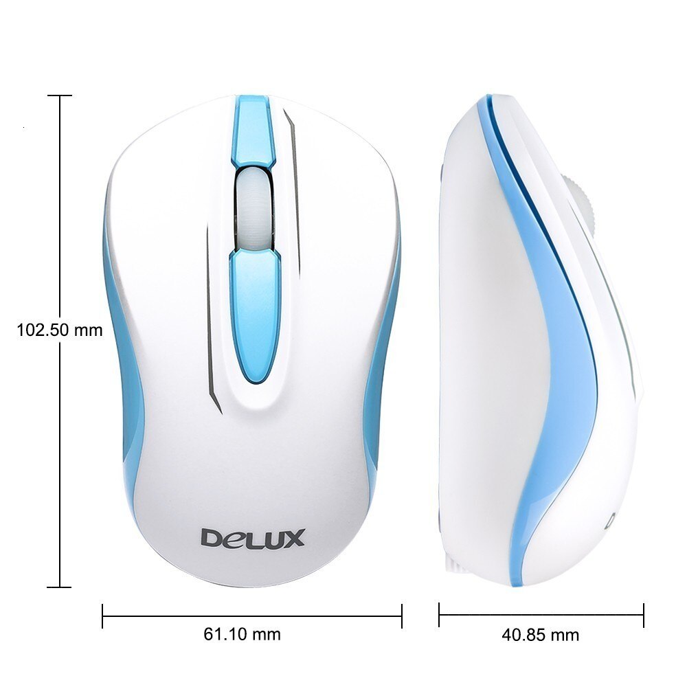 Delux M137GX Draadloze Muis Mini Office Usb Optische 1000Dpi Ergonomische Gaming Voor Laptop Desktop