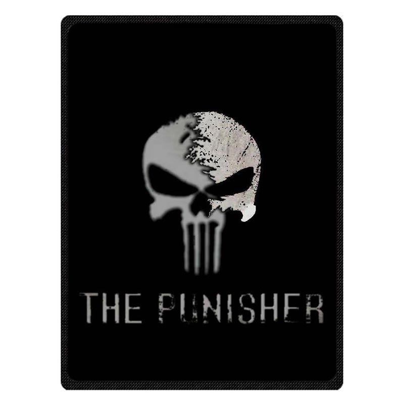 Punisher Skull Throw Blanket Coral Fleece Blanket Autumn Discount Blankets for Kids Boys Birthday: Color 1 / 125x150cm