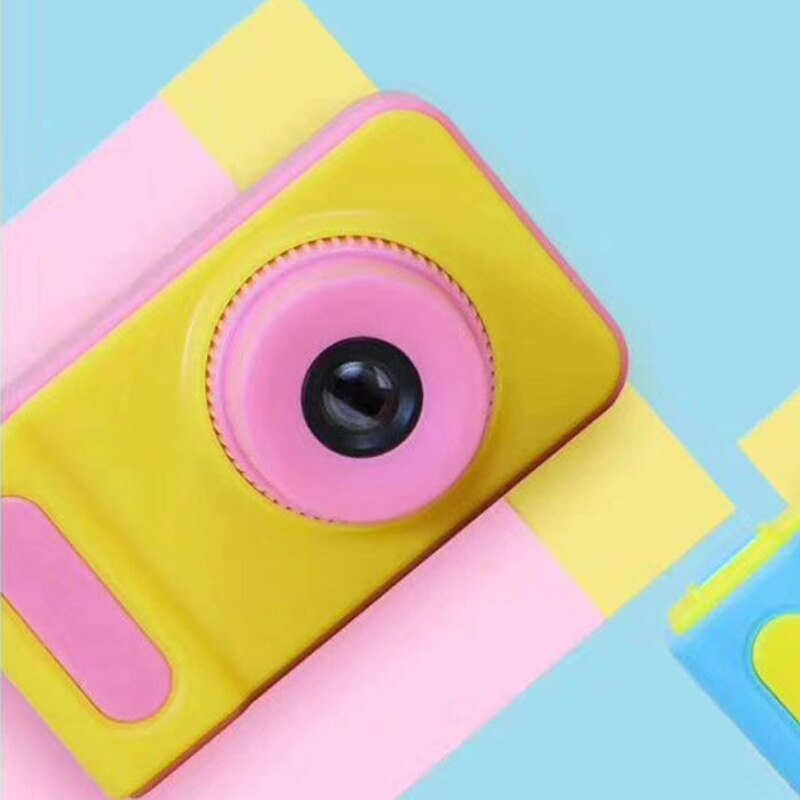 Mini crianças câmera 1080p hd completo portátil câmera digital com vídeo 2 Polegada tela de exibição para o jogo do miúdo estudo câmeras dos desenhos animados: Size 1-Pink