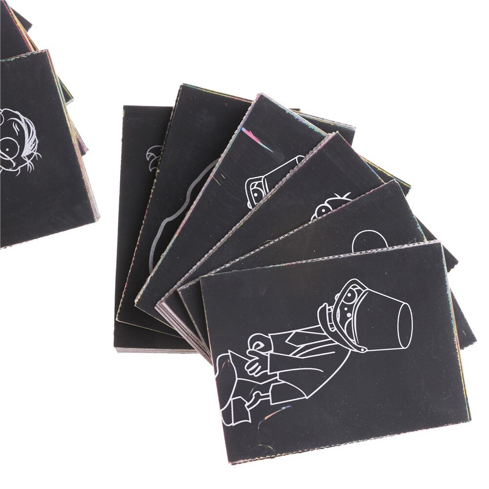 1pack 8 Sheets Colorful Magic Scratch Painting Paper With Drawing Stick Painting Kids Painting Set Scratch Paper