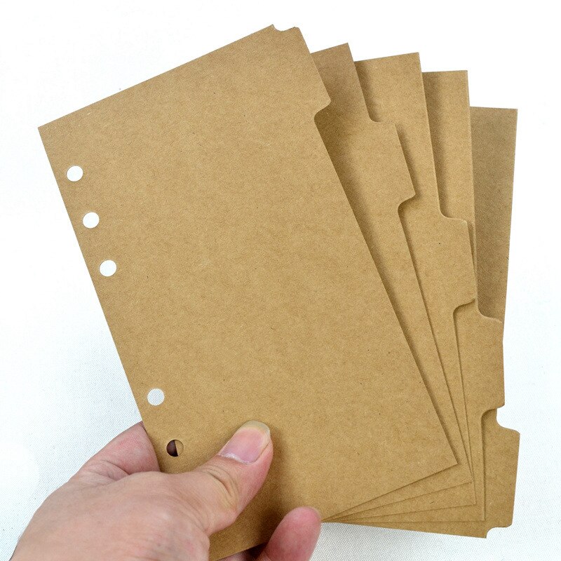 5 Pcs/set Beautiful Landscape Notebook Divider A5 A6 Spiral Notebook Loose Leaf Index Pages Notebook Paper Inside Pages: NO.8 / A5