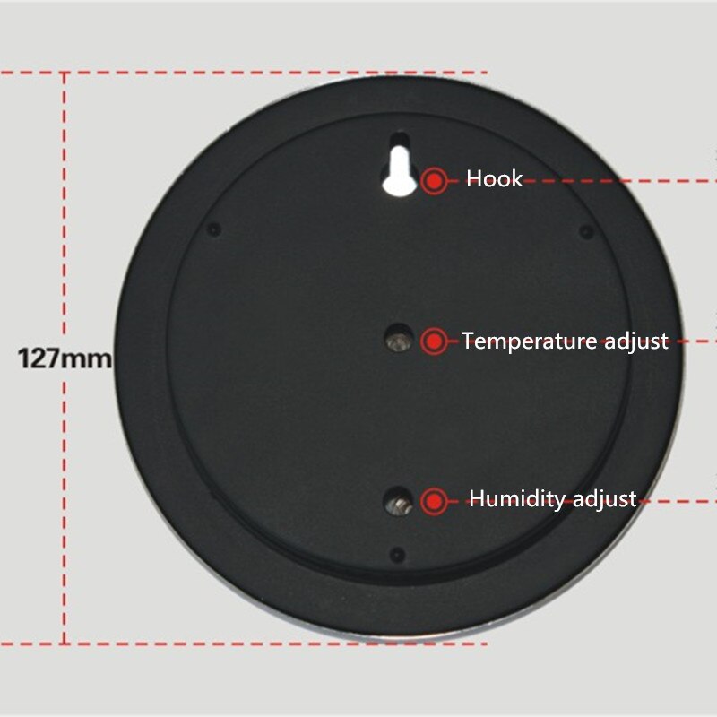 Termometer hygrometer termograf fugtighedsmåler hydrotermograf vejrstation til saunarum induktiv viser 0c-120c