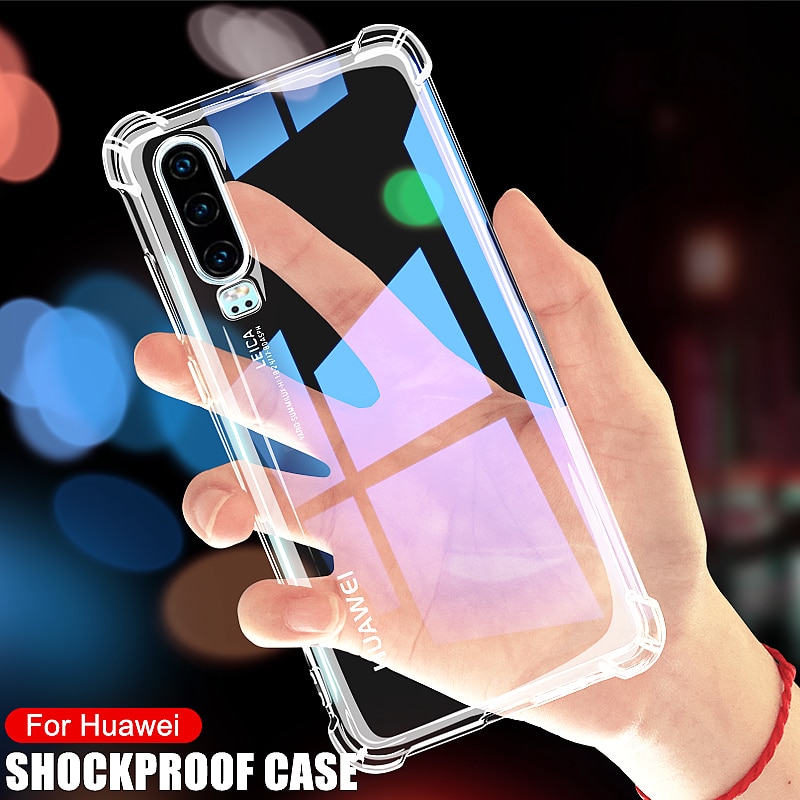 Funda transparente de lujo a prueba de golpes para Huawei P20 Pro P30 P40 Lite E Huawei Mate 30 20 10 Lite 20X P Smart Z , funda para teléfono