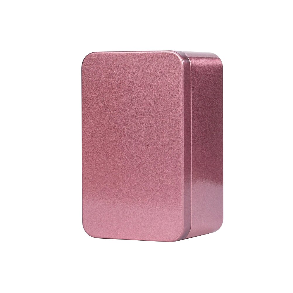 Rechthoekige Blikken Doos Mini Draagbare Thee Blad Opslag Container Snoepjes Organizer Huis Opbergdoos-13x8x6 cm: Red