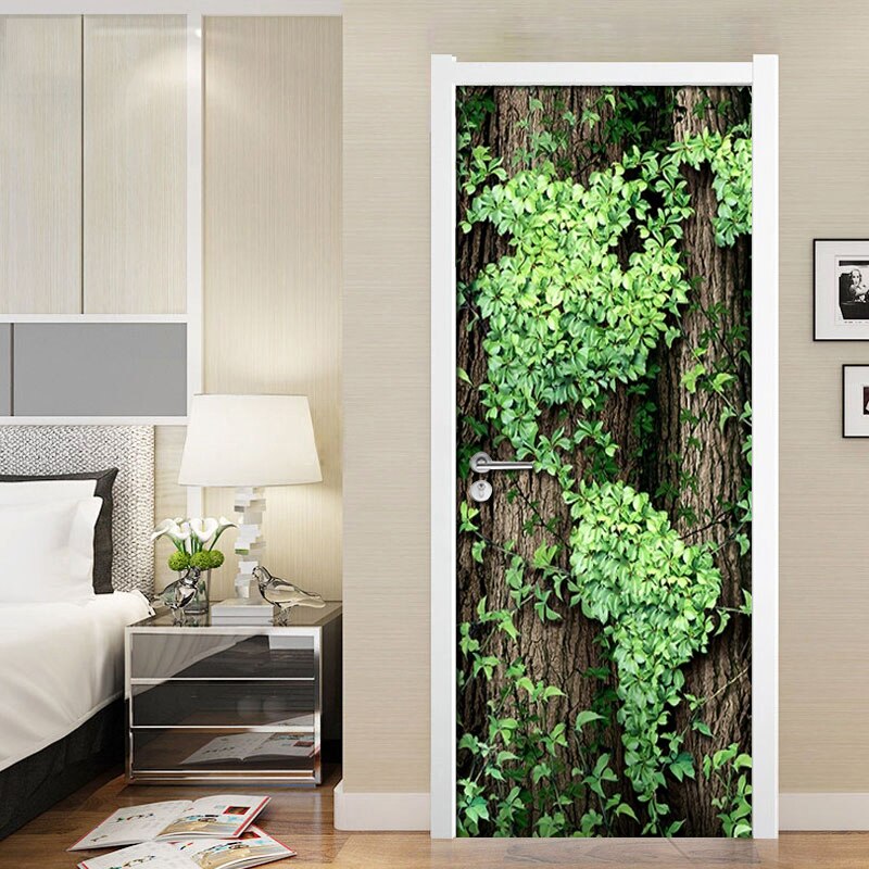 Diy zelfklevende waterdichte deursticker muurschildering behang grote boom wijnstok slaapkamer deur muurdecoratie stickers