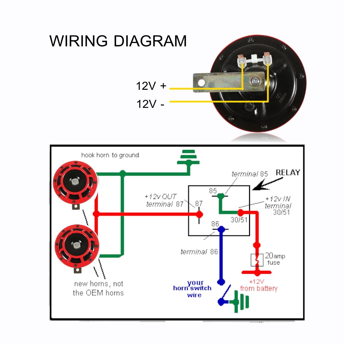 Universal Motorcycle Car Siren Dual Tone Electric Pump Loud Air Horn 12V 139db Off-road Super Loud Compact Electric Blast Tone