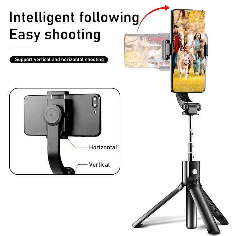 SAMTIAN Handheld Stabilizer Wireless Bluetooth Selfie Stick Gimbal Stabilizer Extended Monopod For Phone Video Shooting Photo