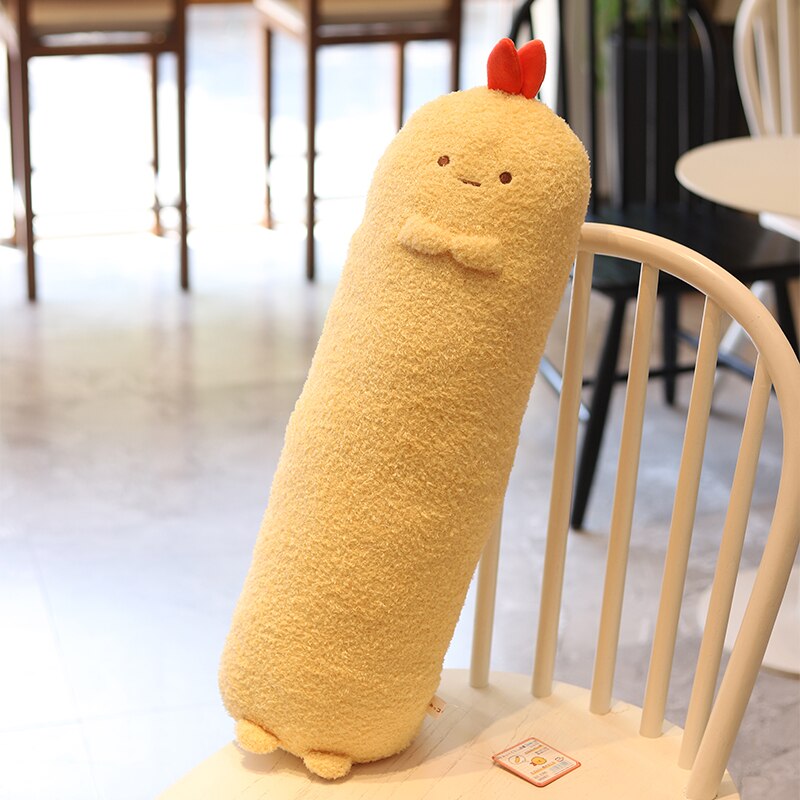 Nouvelle poupée en peluche en peluche dessin animé mignon grande crevette frite longue corps poupée oreiller coussin jouet enfants de noël pour fille garçon