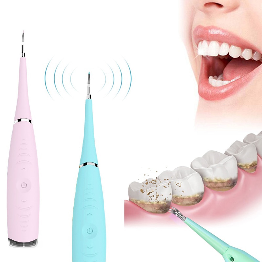 Portable Electric Ultrasonic Dental Scaler Remover Tooth Calculus Teeth Stains Tartar Cleaner Plaque Whitening Dental Scaler