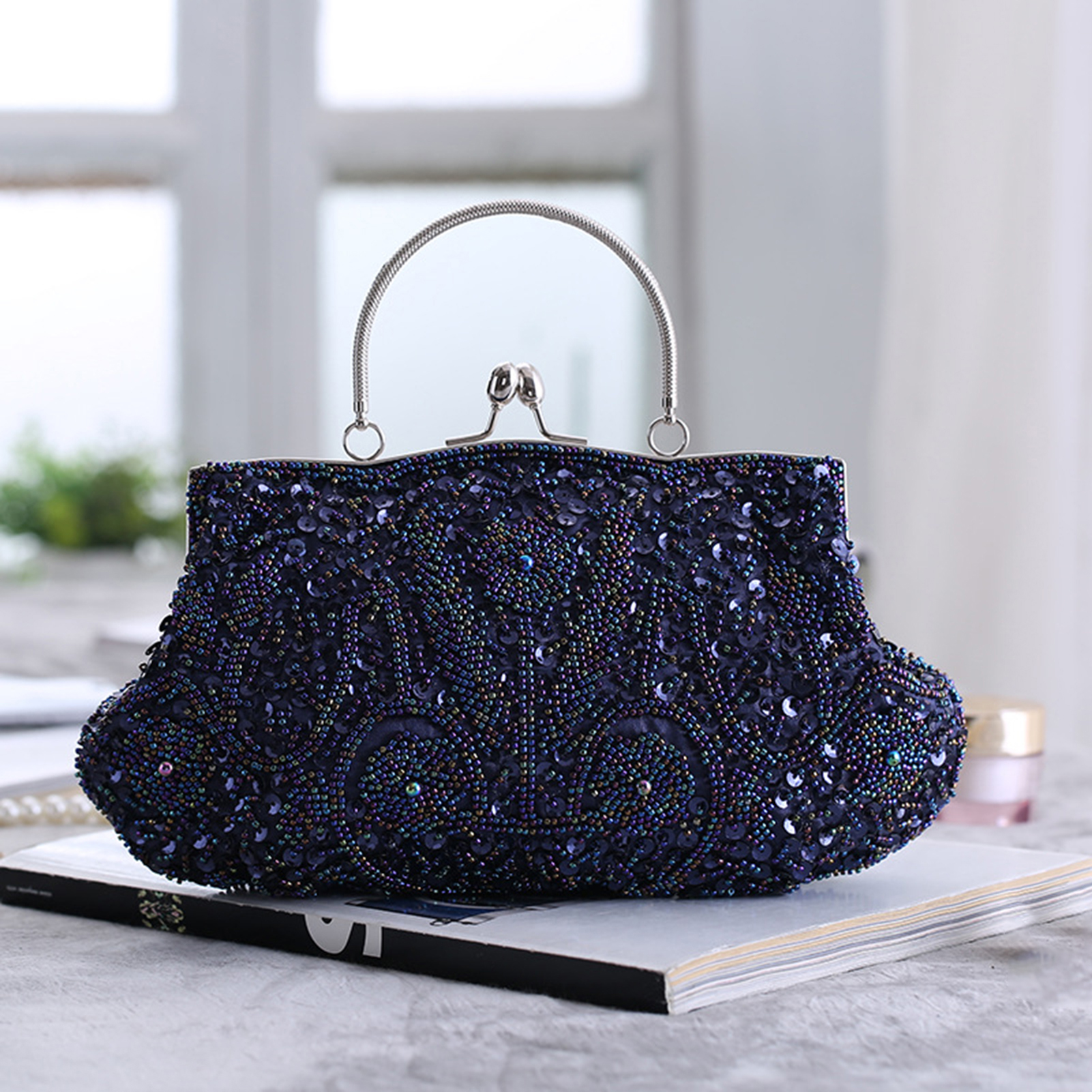 Mode Vrouwen Tas Rose Bloem Effen Kleur Handtas Casual Avond Party Wedding Handtassen Luxe Vrouwen Clutch Bag Сумка Женская: B5