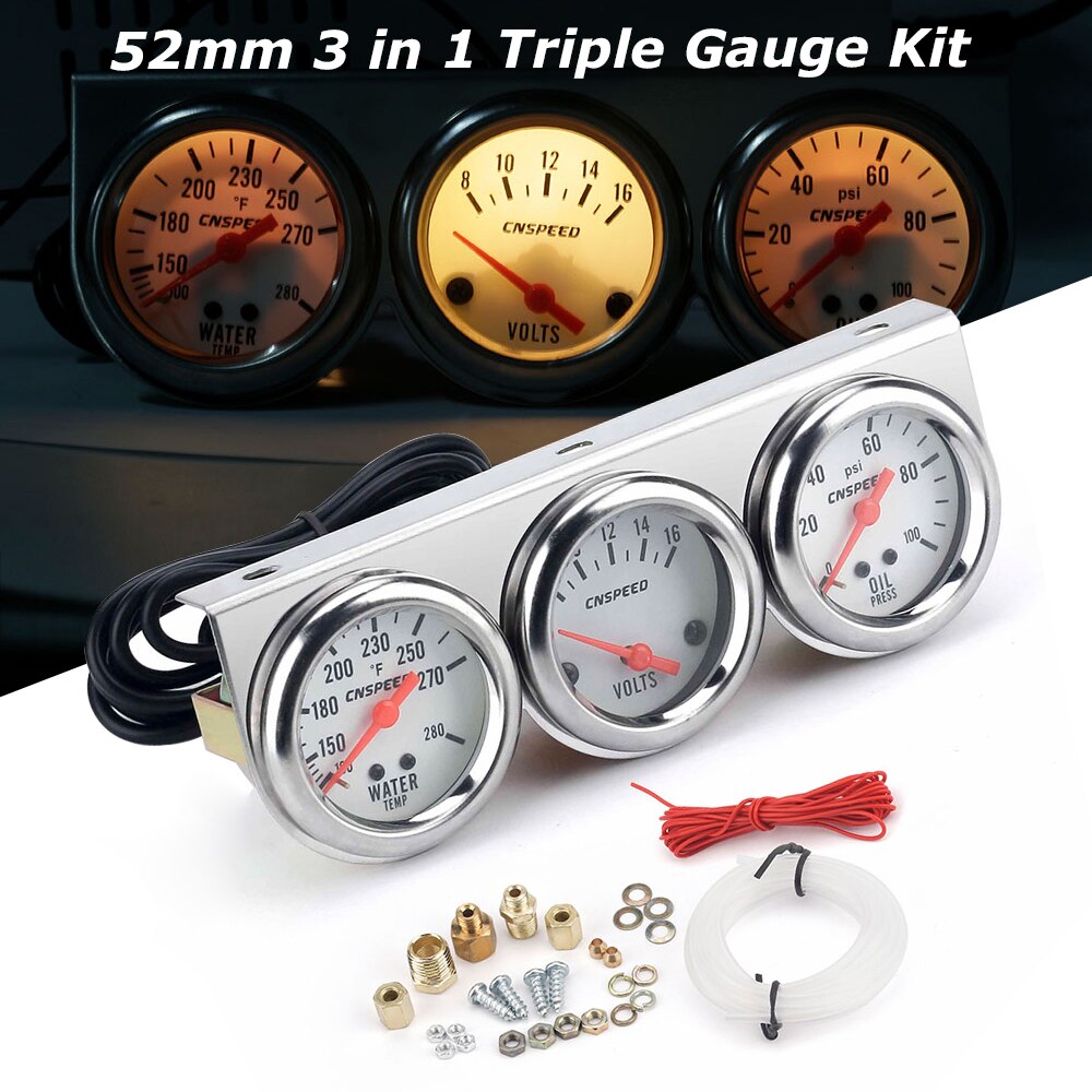 Kit Indicatore Di Temperatura Dell'Olio, Display LED 52mm, Misuratore Di Pressione Temperatura Acqua E Olio Per Auto, 50-150 - Foto 8