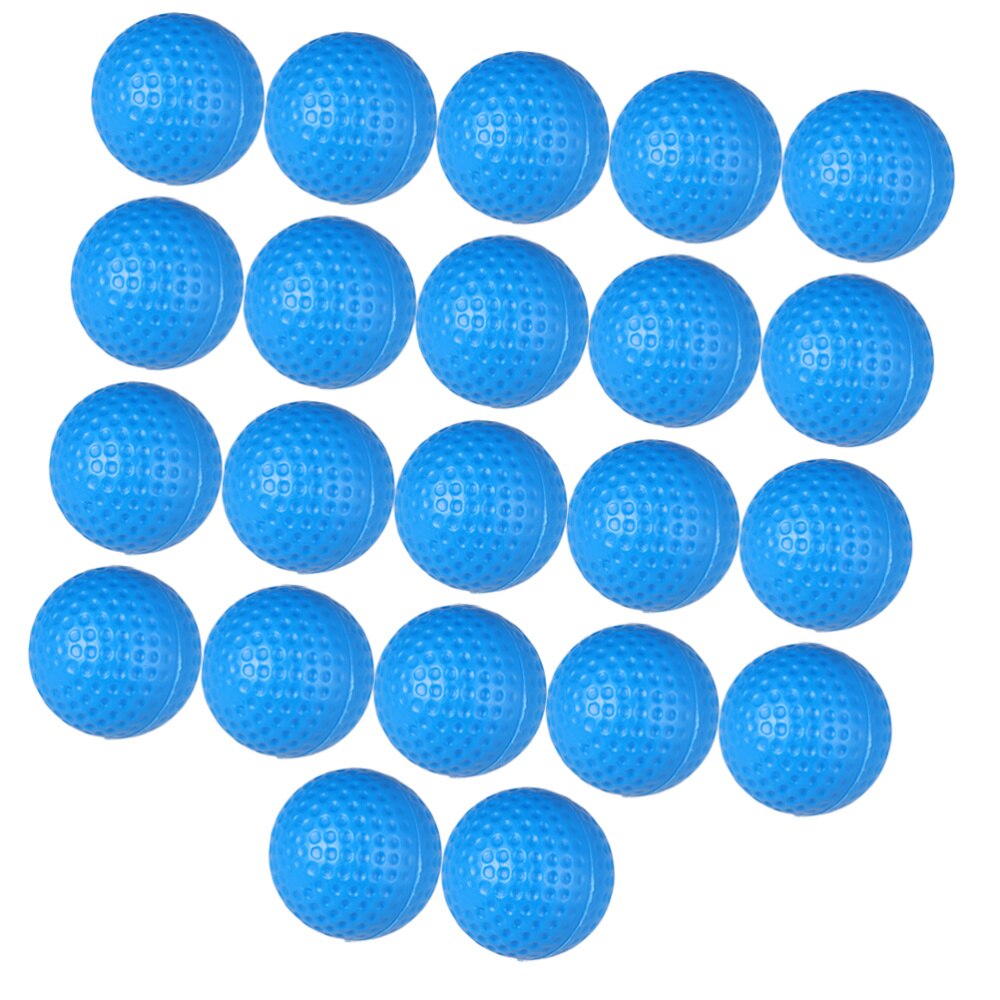 22 pièces balle de Golf balle creuse balle Non poreuse Golf balançoire aides à l'entraînement intérieur Double couche Golf pratique balles pour intérieur (blanc): Blue