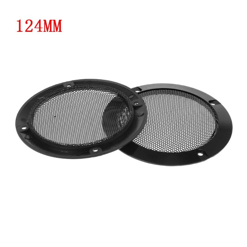 2 Stuks Beschermende Speaker Cover Metalen Koudgewalst Stalen Grille Grills Decoratieve Cirkel Diy Luidspreker Accessoires: Zilver