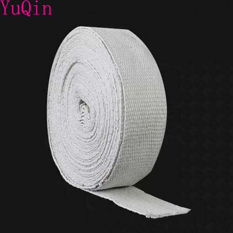 Bande d'isolation thermique en amiante, 5cm de large, pour tuyau d'évacuation de fumée de chauffe-eau, bande de silice d'aluminium en fibre de céramique
