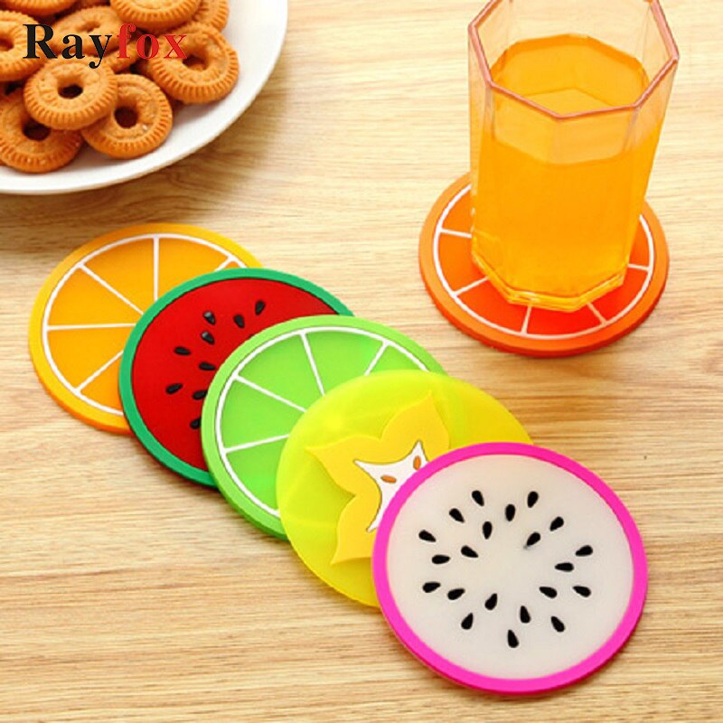 Keuken Gadgets Siliconen Cup Coaster Fruit Stijl Hittebestendige Placemat Leuke Fruit Drankje Tafel Mat Keuken Accessoires