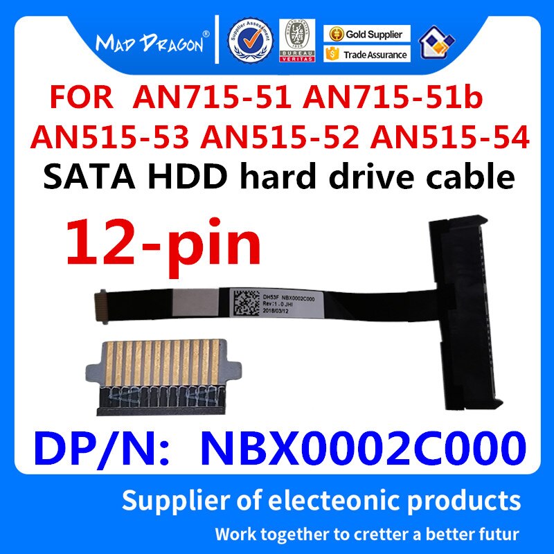 original For ACER AN715-51 AN715-51b AN515-53 AN515-52 AN515-54 SATA SSD HDD hard drive cable Disk connector NBX0002C000