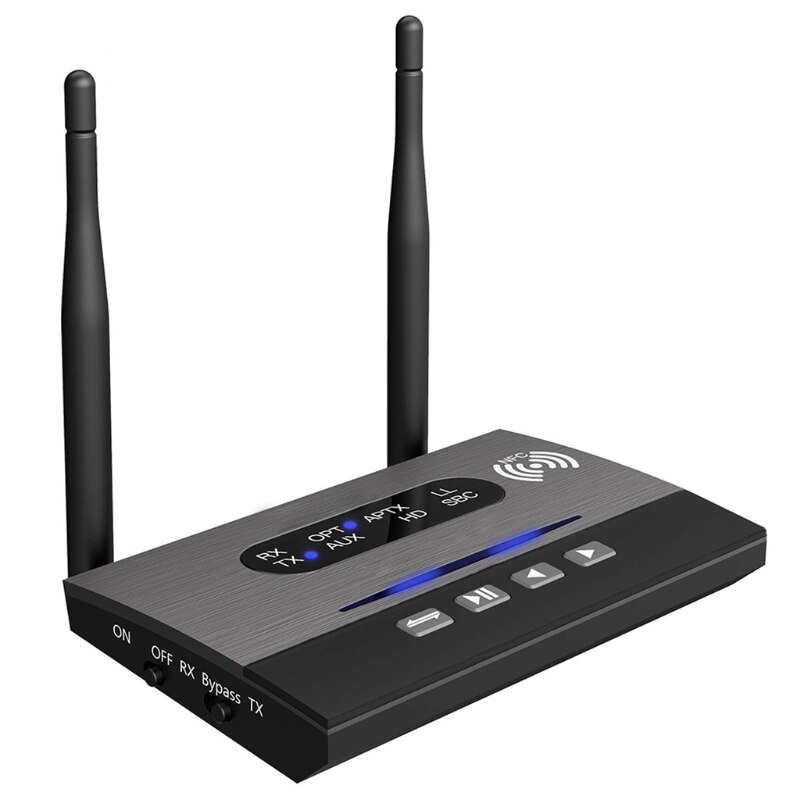 Aux bluetooth ontvanger bluetooth adapter 5.0 met twee antennes, sterke stabiliteit