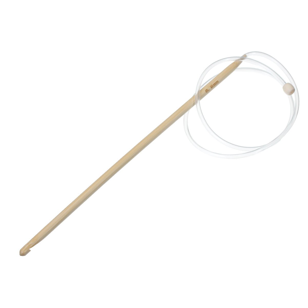 Agujas de ganchillo tunecianas afro de bambú de 85cm de largo para el hogar, agujas de tejer, tejido de hilo, herramientas de artesanía, 1 ud.: 6.5mm