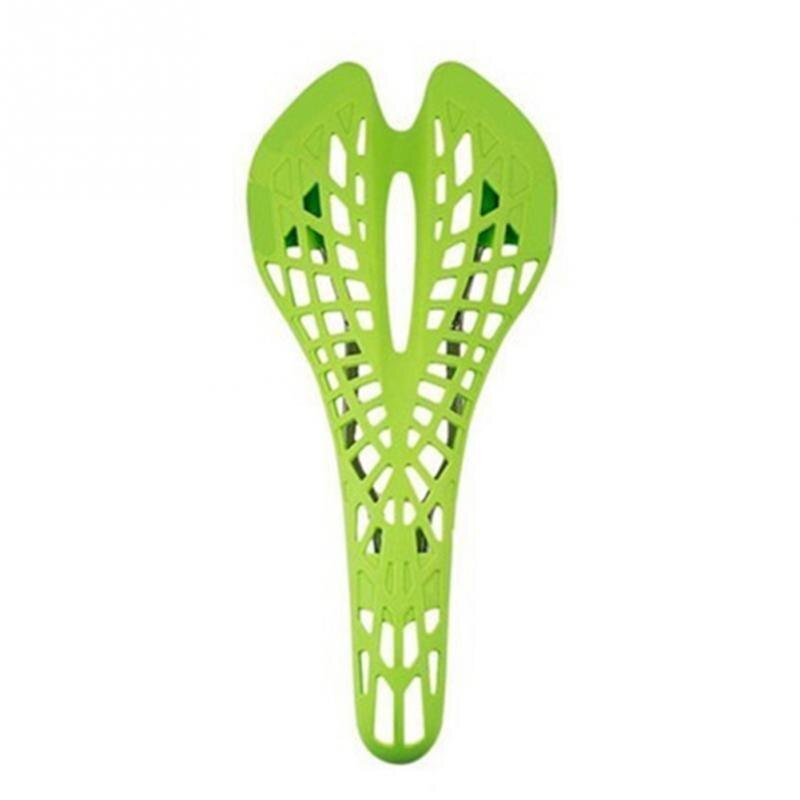 Super léger en plastique vélo selle montagne vtt vélo selle absorption des chocs siège coussin 6 couleur cyclisme partie: green
