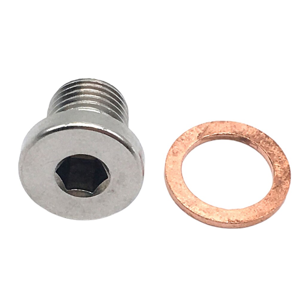 M12 x 1.25mm syrgas  o2 lambdasensor blända plugg lock gängtapp med bricka