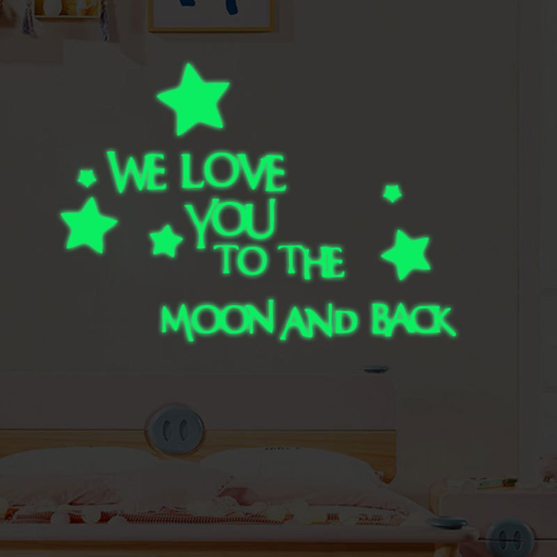 Romantische Lichtgevende Muursticker voor Slaapkamer Decoratie en Kinderkamer Decoratie Glow In The Dark Vlinders Muursticker