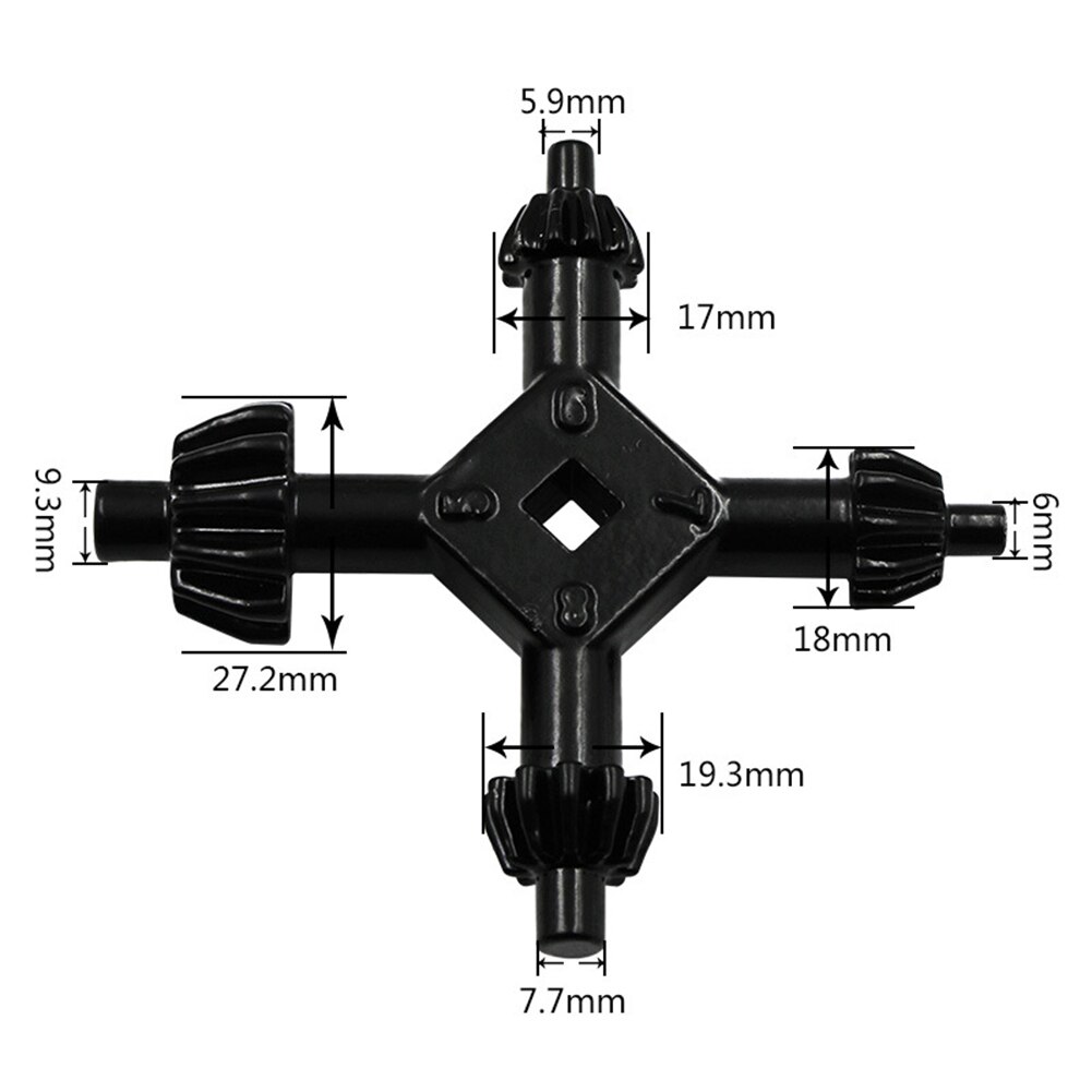 Borr chuck nyckel 4 -vägs borr press chuck chuckar universal kombination handverktyg tillbehör 4 in 1 fit borr: 102 x 98mm