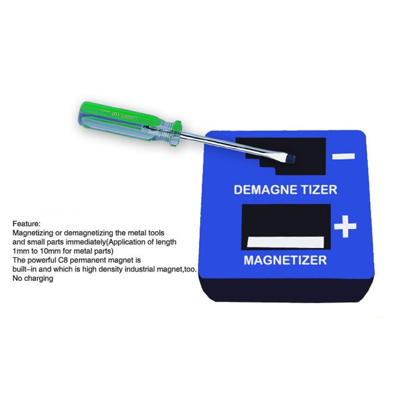 DSPIAE Blue Green Magnetizer Demagnetizer For Screwdriver Tips Screw Bits Magnetic Pick Up Tool Screwdriver 1Pcs: BLUE