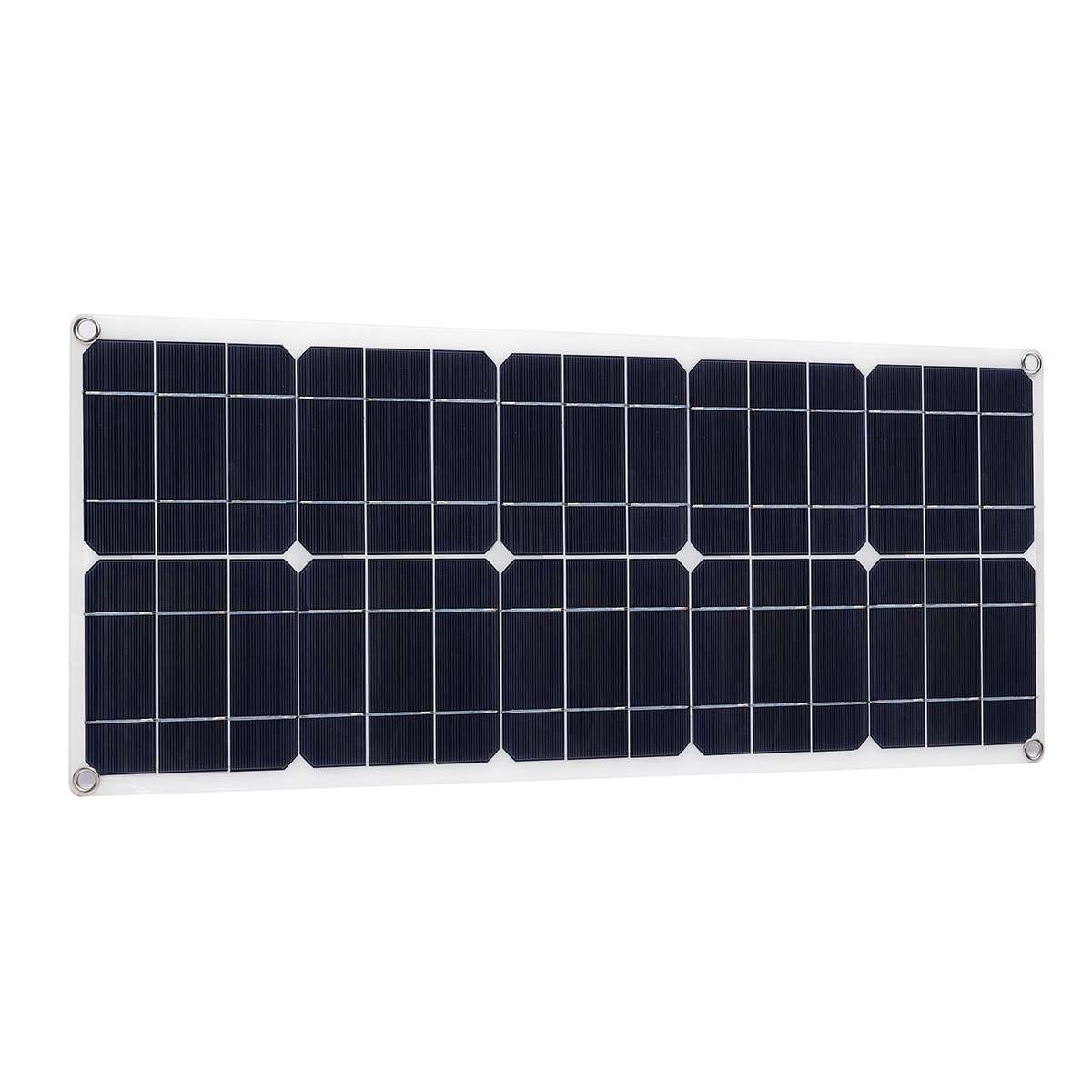 100w 12v 5v solcelleoplader solbatteri 10a controller monokrystallinsk alligator klip usb bil udendørs blysyrebatteri