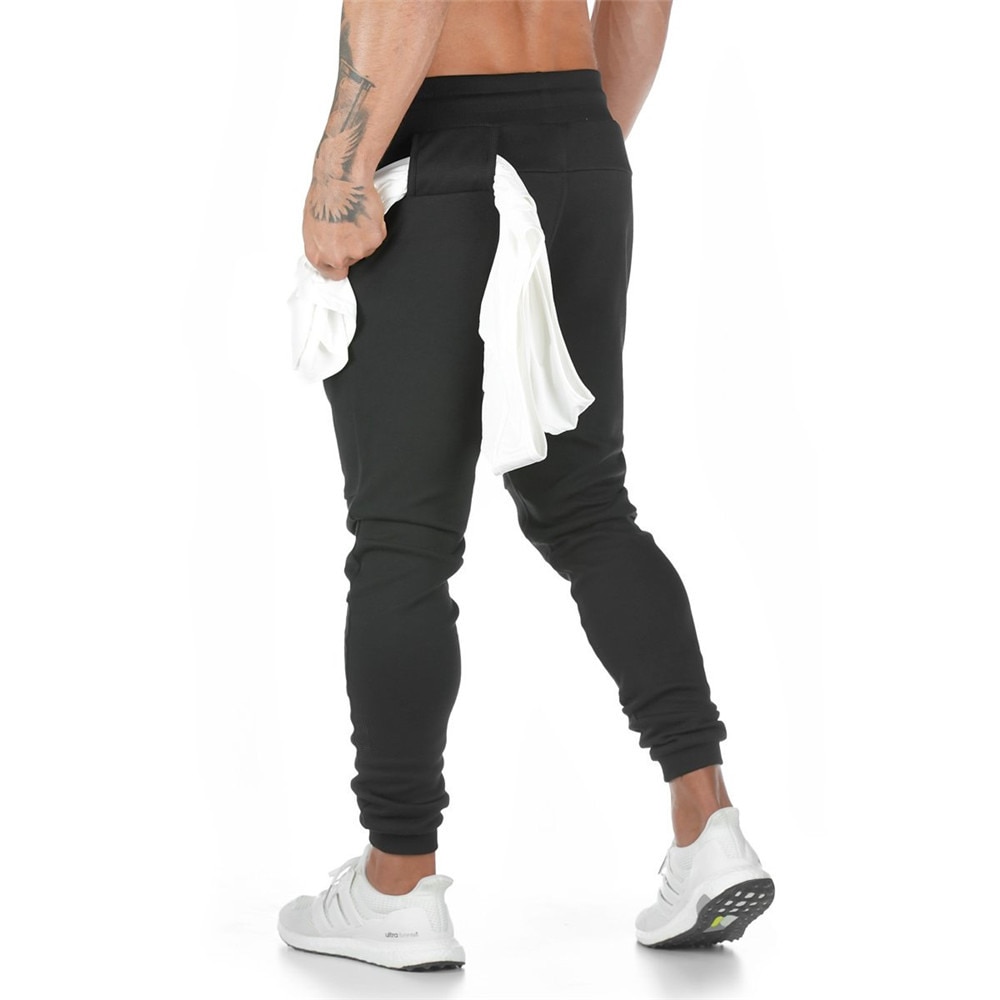 Joggingsbroeken heren casual effen ritsbroeken heren sportscholen fitness workout sportkleding broeken herfst katoenen trainingsbroeken