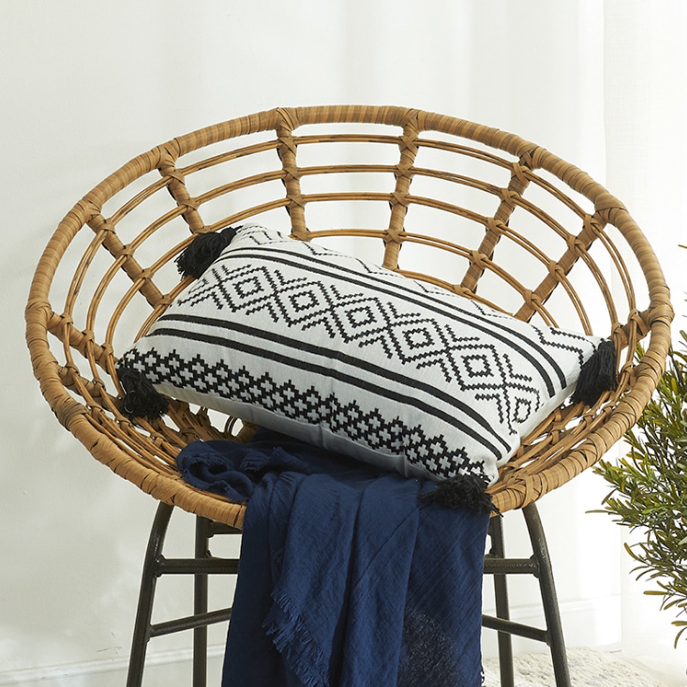Kreative Boho Quasten Werfen Kissen fallen Geometrie Gedruckt Kissen fallen Dekorative Kissen für Sofa Büro Dekor