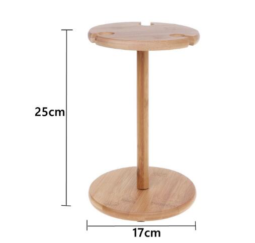 Estante de secado de copas de vino, estantería de almacenamiento de bambú, soporte para exhibición de botellas, suministros de cocina casera WJ506: B