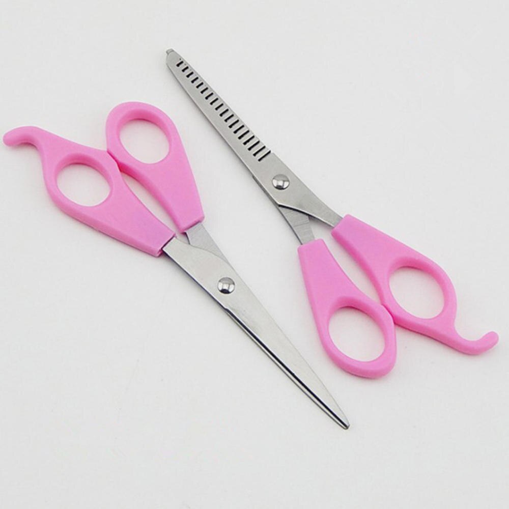 3 stk pink gør-det-selv kvinder piger artefakt stil sæt sæt hårklippeværktøj beskæringssaks pandehår lag stil saks