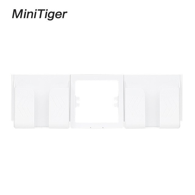 Minitiger sort grå stikkontakt telefonholder smartphone tilbehør stativ support til mobiltelefon en / to telefonholder: Hvid -2