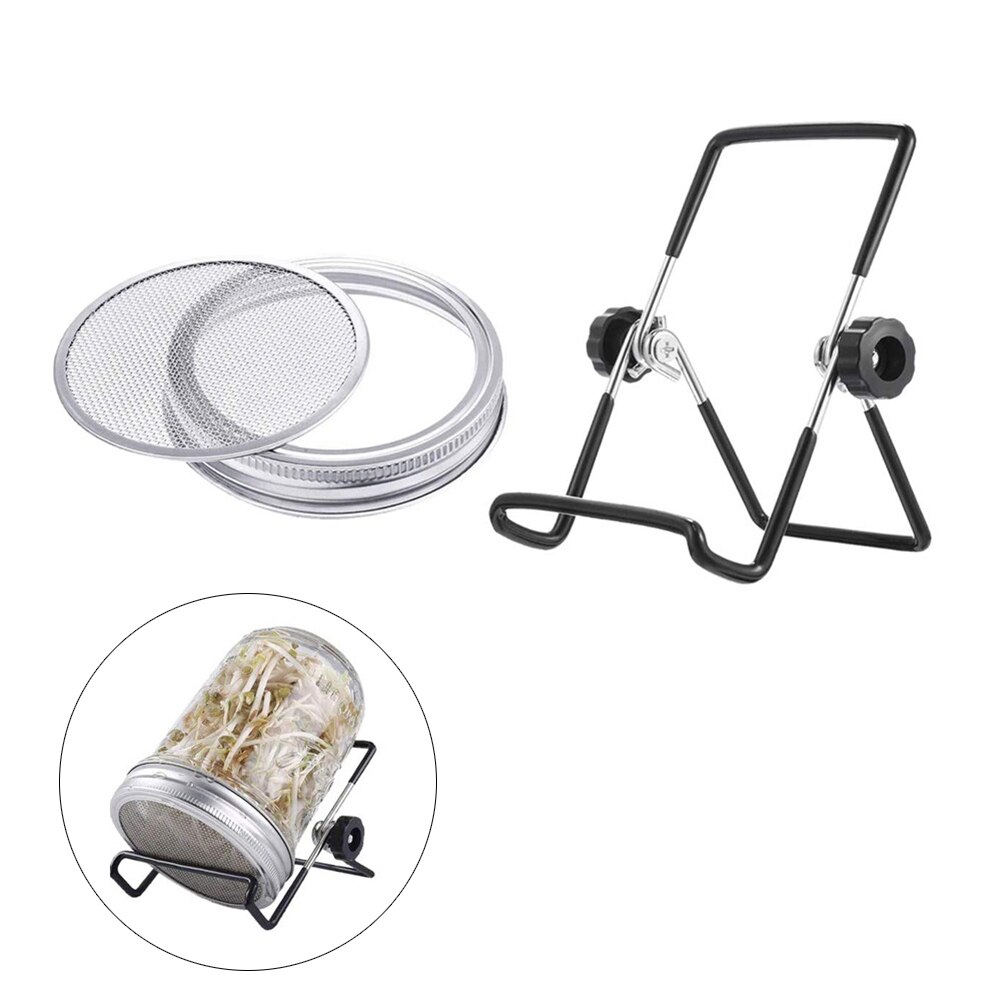 Rvs Zaad Kiemen Screen Covers Filters Met Beugel Zaad Sprouter Kieming Cover Cap