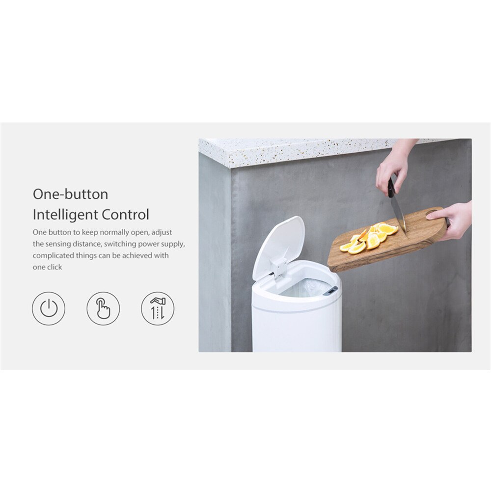 Xiaomi mijia ninestars intelligent sensor søppelbøtte 8/10l kapasitet on-key kontroll justerbar avstand energieffektiv søppelbøtte