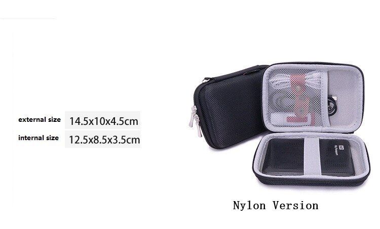Custodia portatile in EVA per Hardrive e cavi esterni | Protezione leggera | Adatto per WE/Western, Toshiba, Buffalo