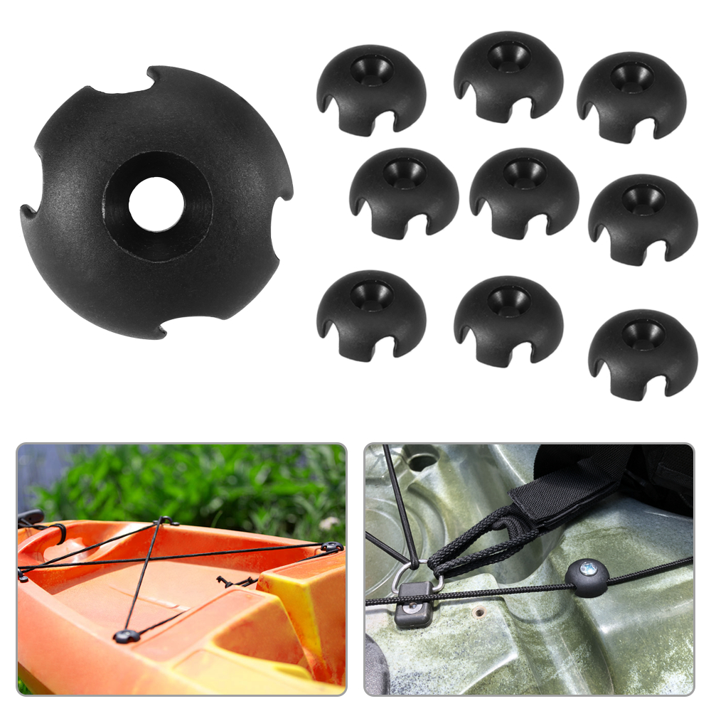 10pcs Deck Line Guide Slotted Round Out Fitting Accessories Line Clip for Kayak Canoe Boat