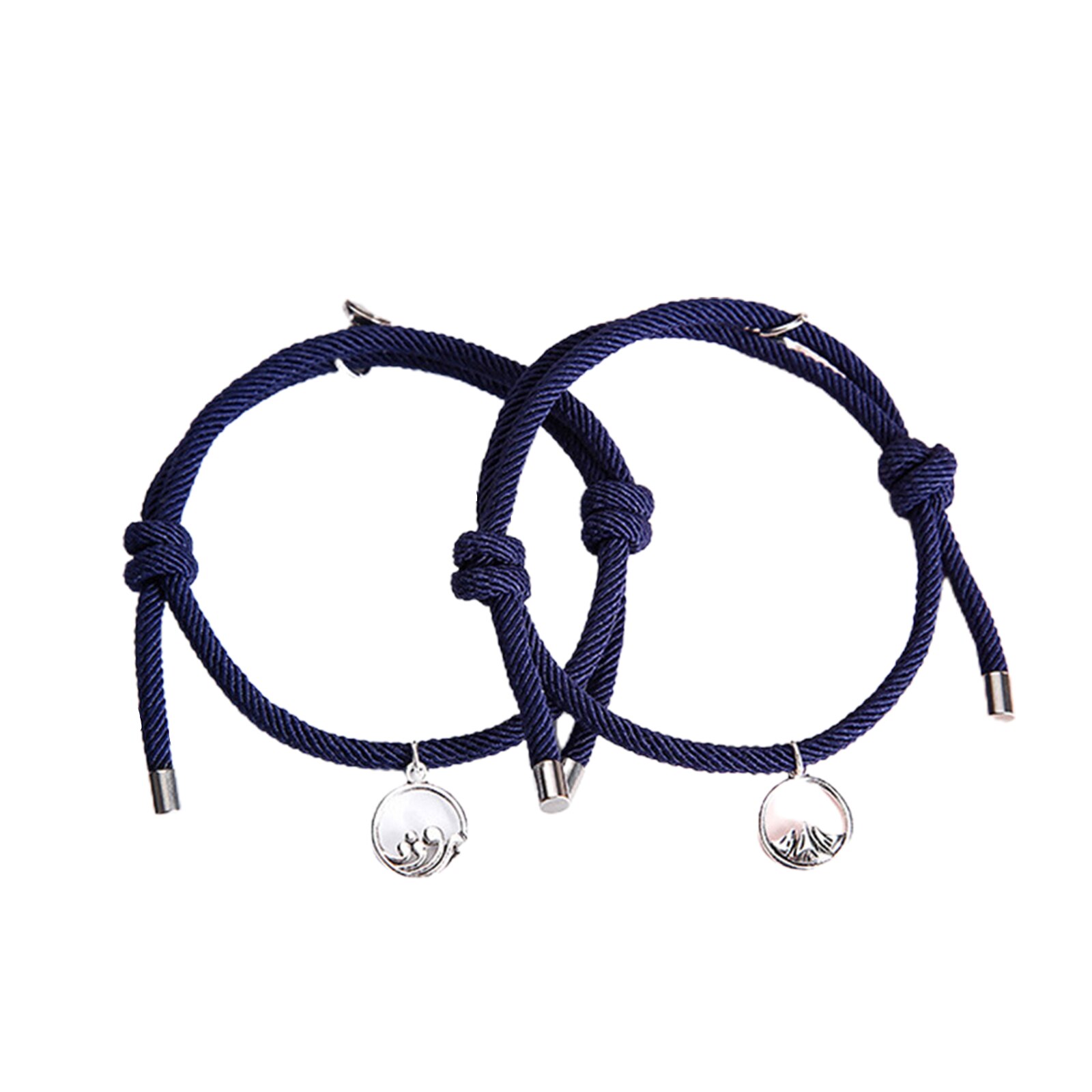 Pulsera de mano con succión magnética para adultos, accesorios de muñeca para novio y novia: Azul