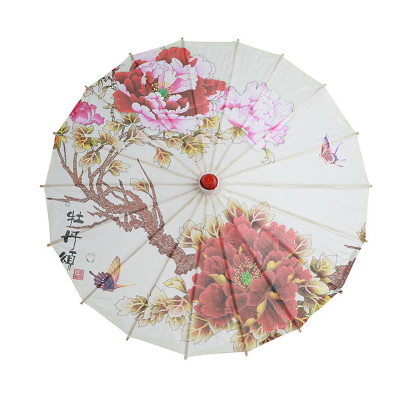 Women's Rain Umbrella Chinese Umbrella fengshui Silk Dance Japanese Decorative Bamboo Umbrella Oil Paper Umbrella parasol: A1