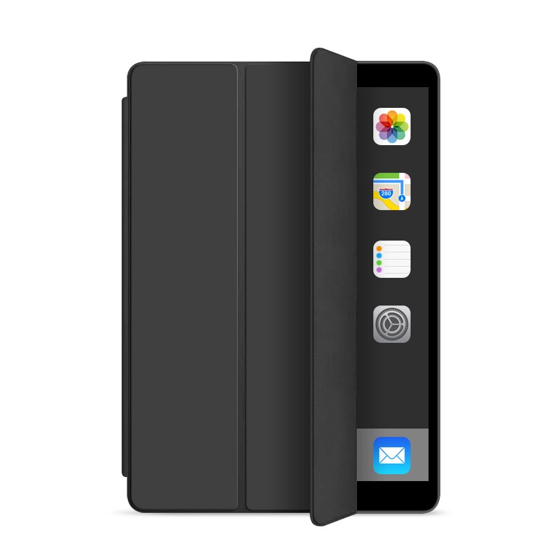 Case for iPad Air 3 10.5 Funda Slim Folding Stand Magnetic Auto Wake Sleep Silicone TPU Soft Smart Cover for iPad Air Case: Black