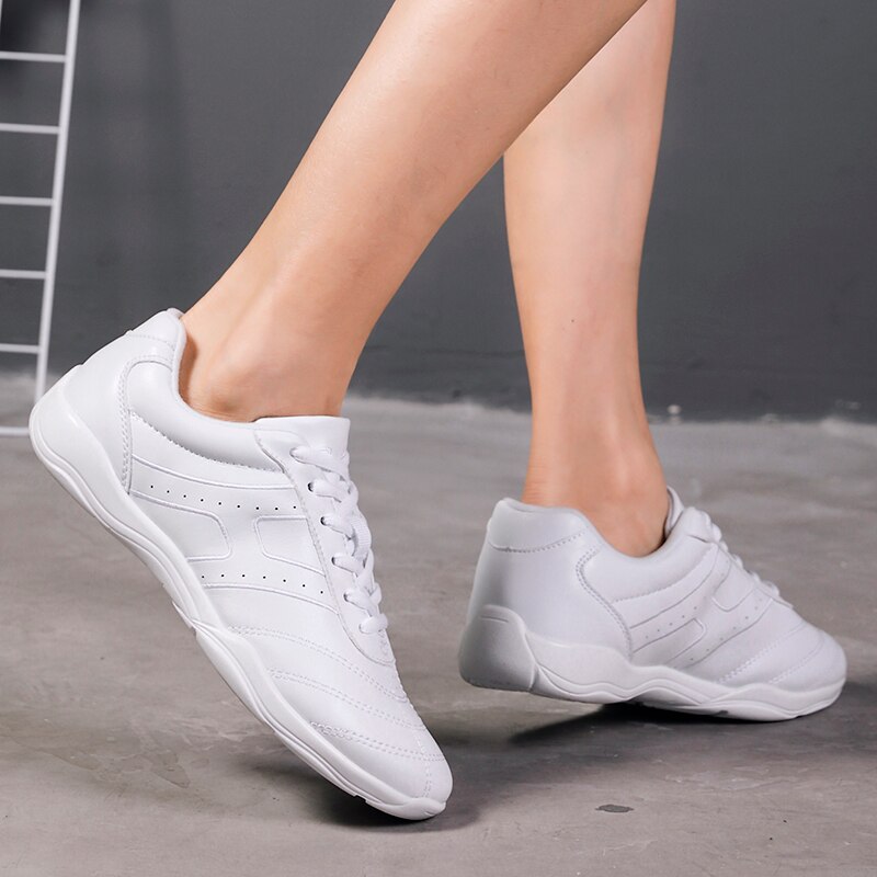 Meisjes Lichtgewicht Flats Atletiek Aerobics Schoenen Vrouwen Dance Training Fitness Sneakers Kinderen Antislip Cheerleaders Gym Schoenen