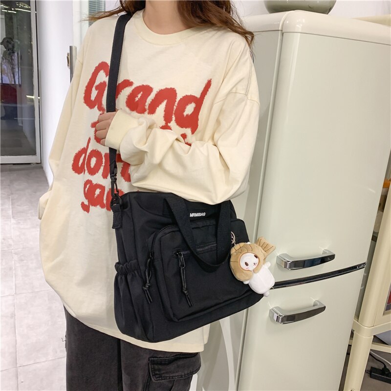 Large Capacity Waterproof Single Women's Shoulder Hand Bag Casual Travel Messenger Bag Teenage Girls Book Crossbody HandBag