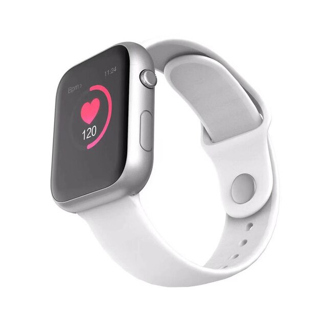 696 sx16 slimme horloges voor mannen, voor apple watch, hartslagmeter, bloeddrukmeter, zuurstofmeter, fitnessmeter,  ip67 waterdichte slimme armbanden: Zilver