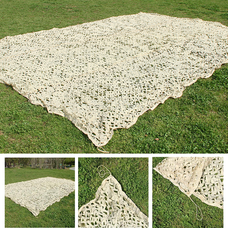2*6 Meter Zonnebrandcrème En Zonnescherm Net Buiten Camping Tent Accessoires Jungle Beige Samouflage Net