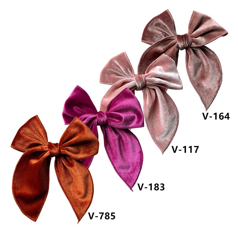 Pinzas para el pelo con lazo de marinero para niña y niña, Clips para el pelo, pasadores, accesorios para el cabello, 4 piezas: Velvet Fable Set-5