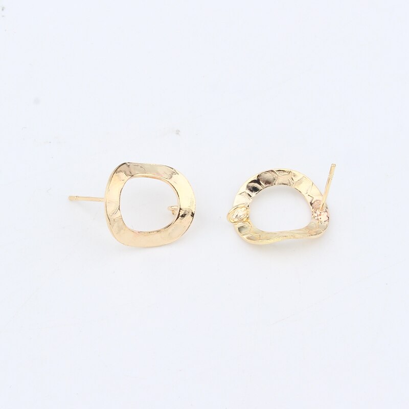 10pcs Irregular Hollow Circle Earring Making Accessories Gold Earrings Base Findings Diy Esrdrop Jewelry Accessories