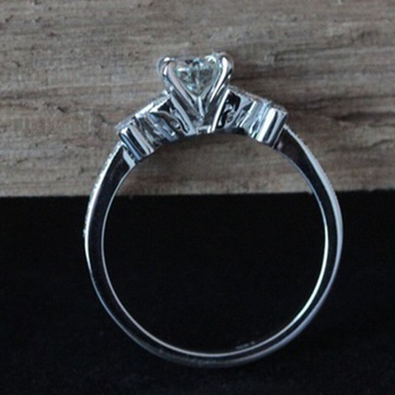 Milangirl Kristall Y Frauen Blatt Engagement Ringe Zirkon Kubische Anmutig Mädchen Weiß En Ring
