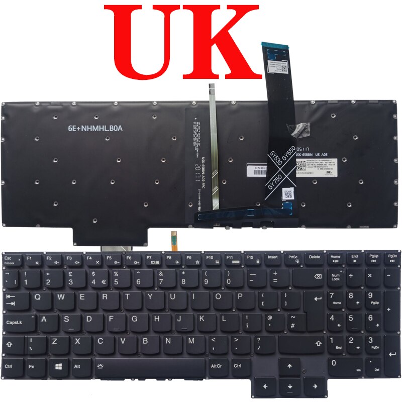 US/UK Laptop Keyboard For Lenovo Legion 5-17IMH05H 5-17IMH05 5-17ARH05H English with backlit: UK